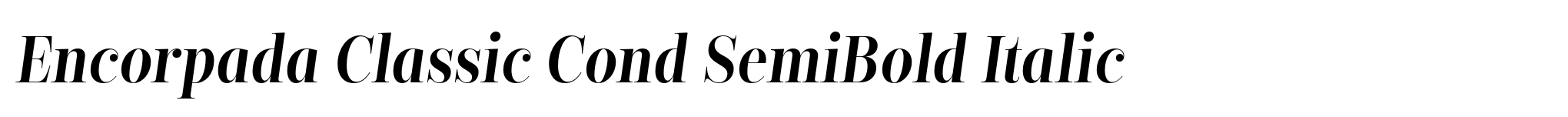 Encorpada Classic Cond SemiBold Italic image